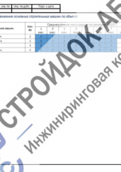 График строительных машин на производственном корпусе