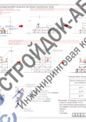 Схема работ со строительных лесов