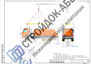 Схема строповки автомобиля КАМАЗ
