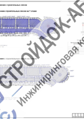 Размещение лесов у здания Кригскомиссариата