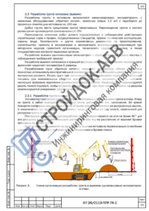 Разработка котлована под фундамент эстакады