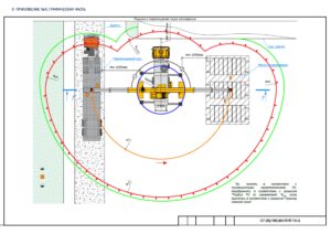 План работы автокрана при монтаже сетей и сооружений водоотведения