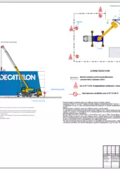 Схема монтажа вывески магазина автокраном