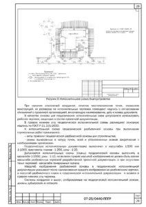 Исполнительная геодезическая схема — ППГР для сетей газоснабжения научно-технологического центра